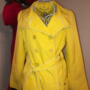 Just in Like New Awesome Citrine Yellow Guess Trench Coat